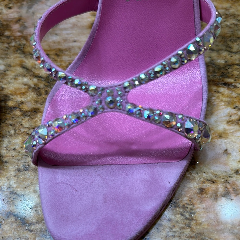 Christian Louboutin Pink Embellished Heels - Picture 3 of 11